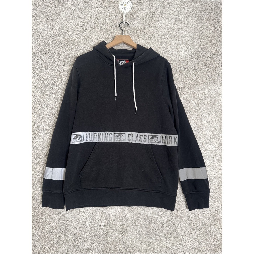 Lurking Class‎ by Sketchy Tank Hoodie Men Size M Black Skull Graphic Pullover